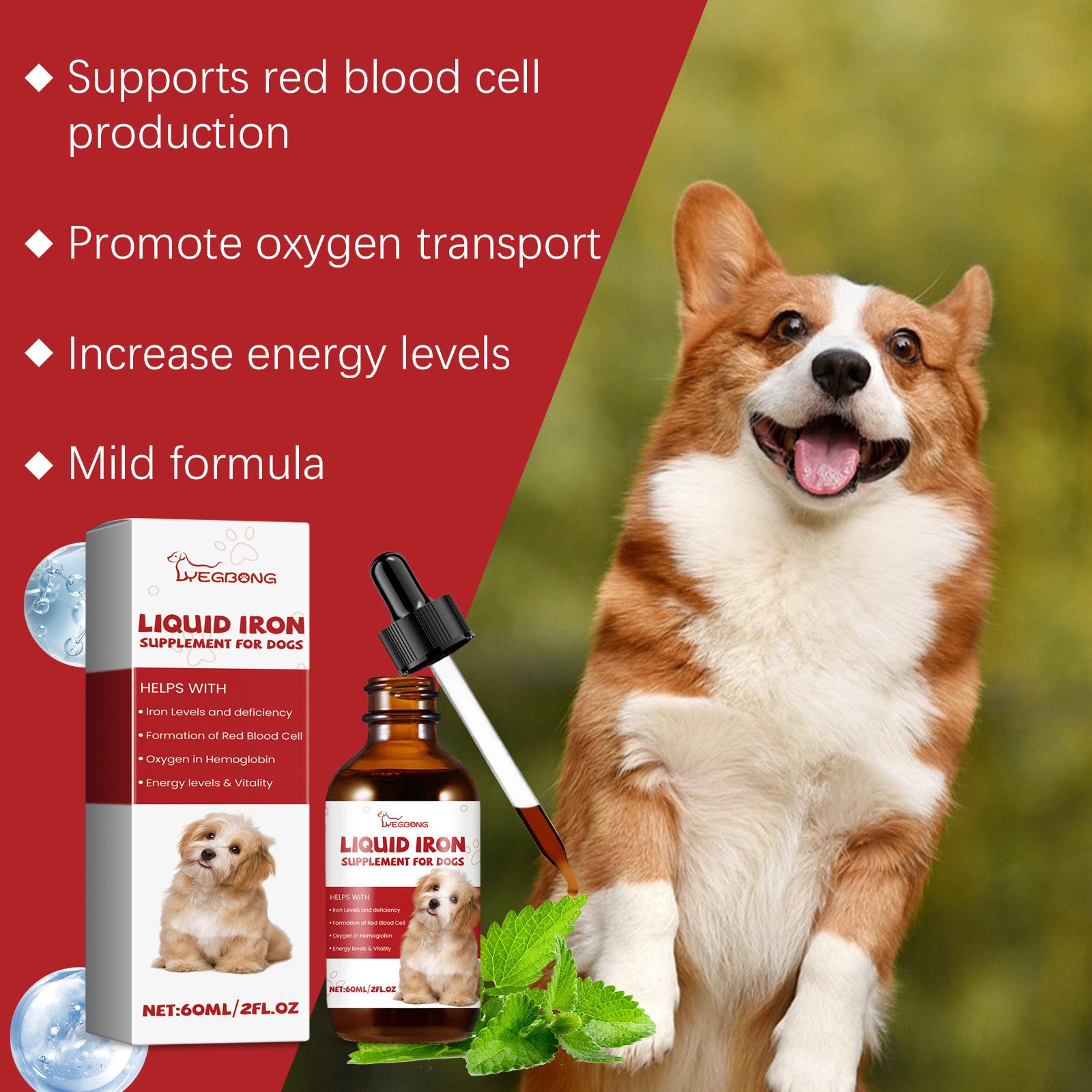 Care For Pet Dogs Mild Ingredients Help Absorb Care Supplements