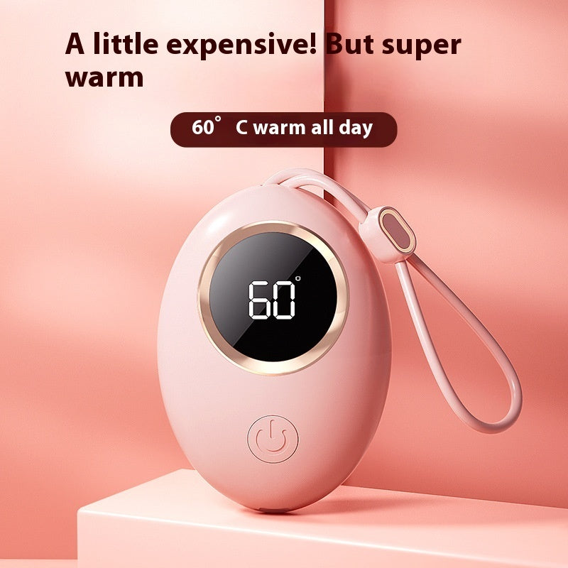 Hand Warmer Power Bank Usb Digital Display Portable Mini Heating Pad